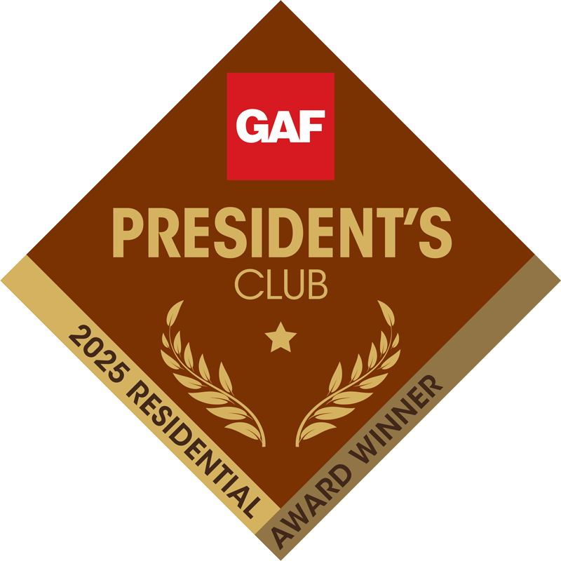 Presidents-Club_1-Star_Residential-with-Year GAF President's Club 2025 Residential Award winner